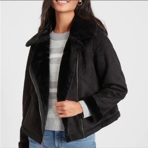 Banana republic faux shearling and
suede jacket
